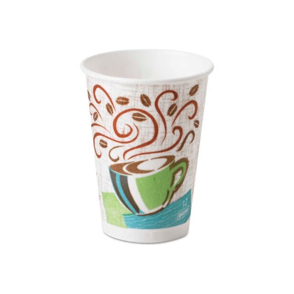Dixie Dixie Hot Cups, Paper, 12 oz., Coffee Dreams Design, 50/Pack